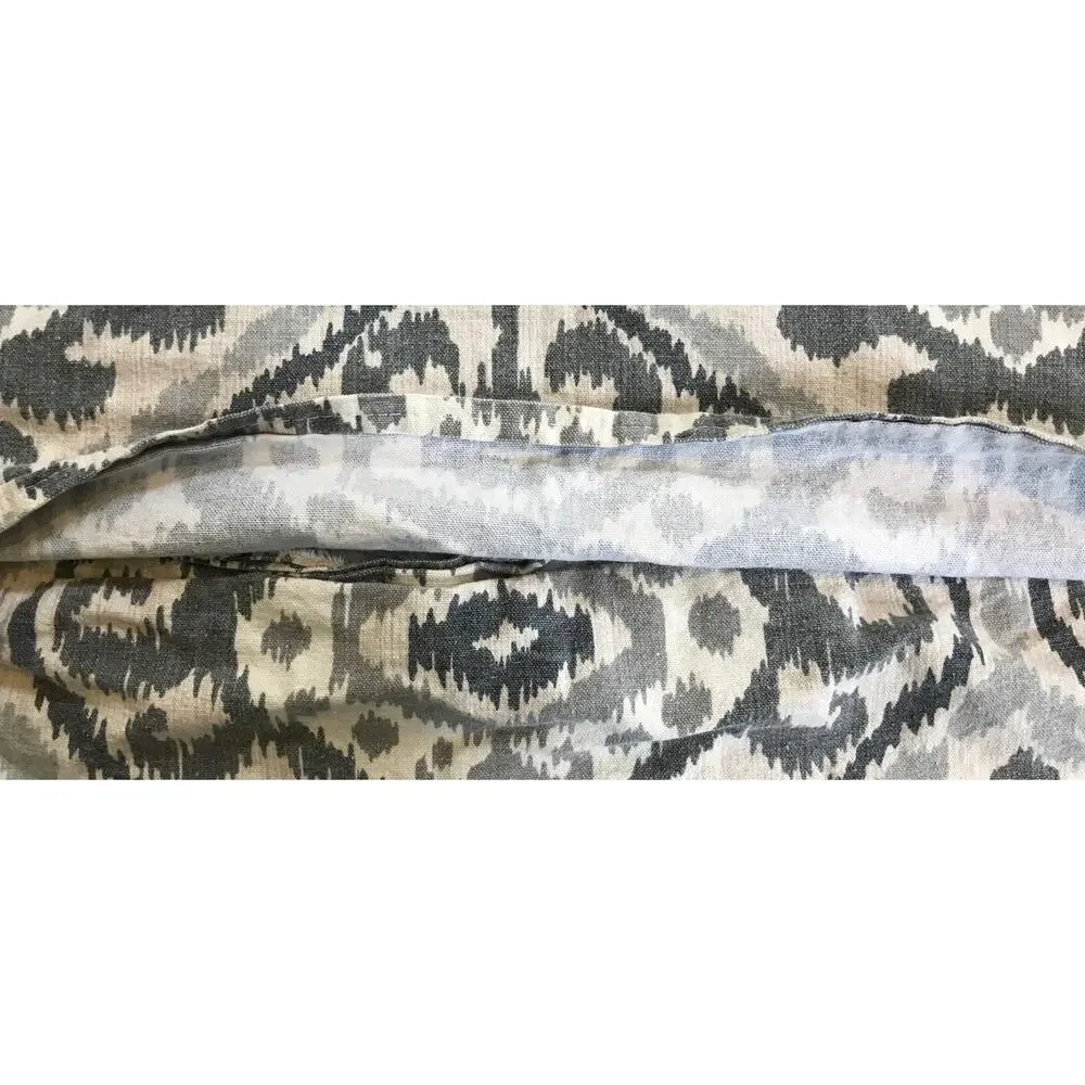 Set Pair 2 Euro Style Damask Gray Cotton Canvas Throw Pillow Cases 22